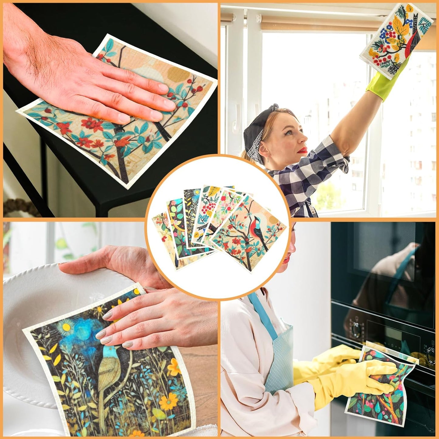 SWEDISH ECO-DISHCLOTHS - 3 pack