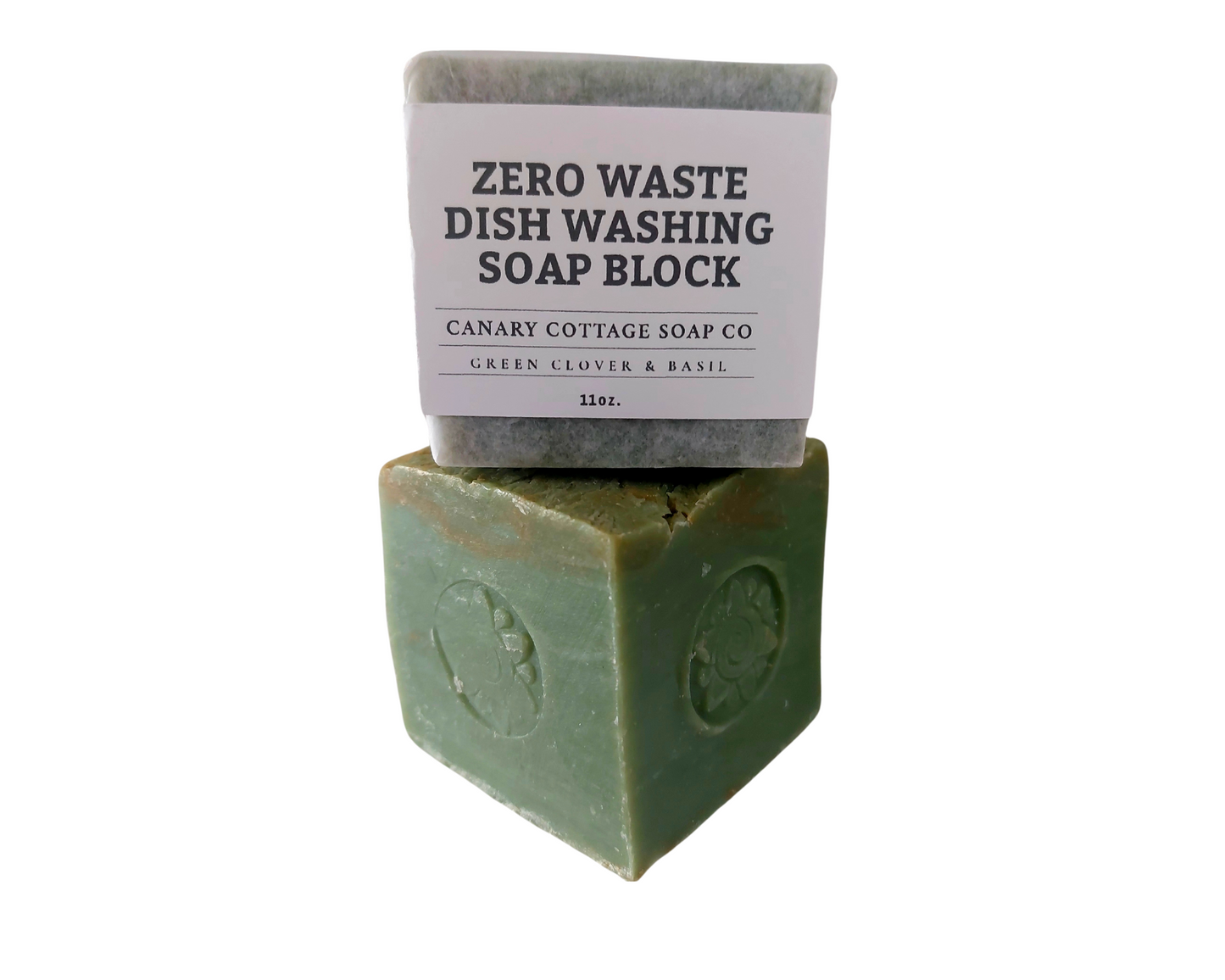 DISH WASHING SOAP BLOCK & SCRUB BRUSH   11.oz - Zero Waste Eco Friendly